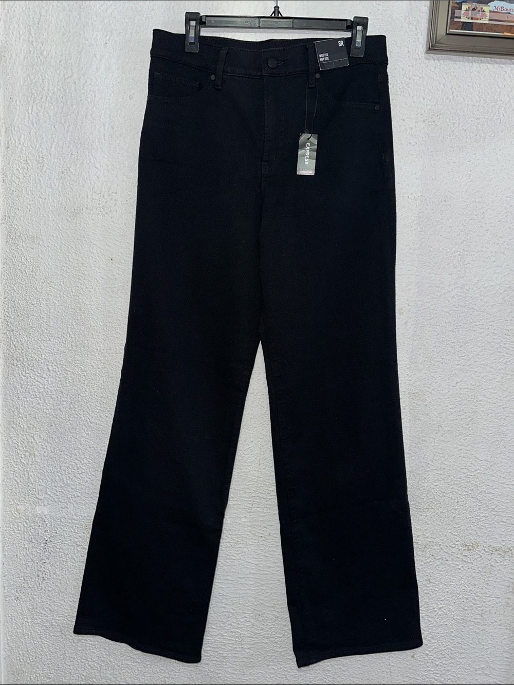 Express Black Wide-Leg Jeans for Women